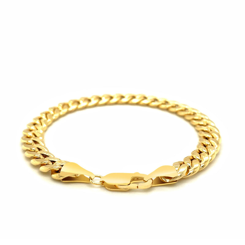 10k Yellow Gold Light Miami Cuban Bracelet (8.00 mm) - Premium Bracelets - Just $1796.99! Shop now at Pulse Designer Fashion