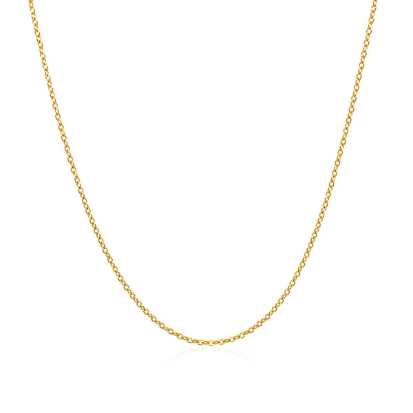 14k Yellow Gold Oval Cable Link Chain (0.97 mm) - Premium Chains - Just $199.99! Shop now at Pulse Designer Fashion