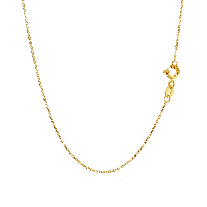 14k Yellow Gold Oval Cable Link Chain (0.97 mm) - Premium Chains - Just $199.99! Shop now at Pulse Designer Fashion