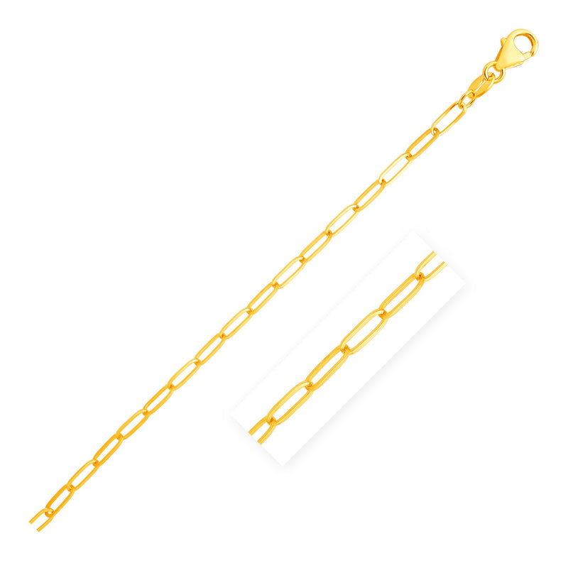 14K Yellow Gold Paperclip Chain (3.50 mm) - Premium Chains - Just $1190.99! Shop now at Pulse Designer Fashion