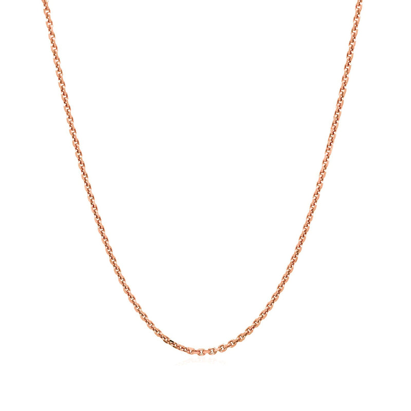 14k Rose Gold Diamond Cut Cable Link Chain (1.30 mm) - Premium Chains - Just $352.99! Shop now at Pulse Designer Fashion