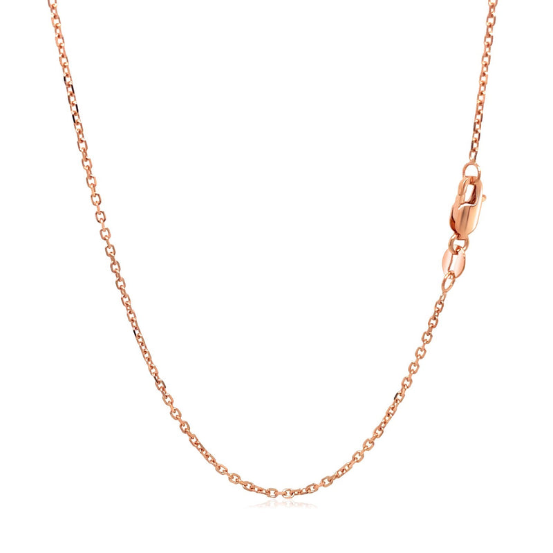 14k Rose Gold Diamond Cut Cable Link Chain (1.30 mm) - Premium Chains - Just $352.99! Shop now at Pulse Designer Fashion