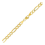 10k Yellow Gold Lite Figaro Bracelet (5.60 mm) - Premium Bracelets - Just $401.99! Shop now at Pulse Designer Fashion