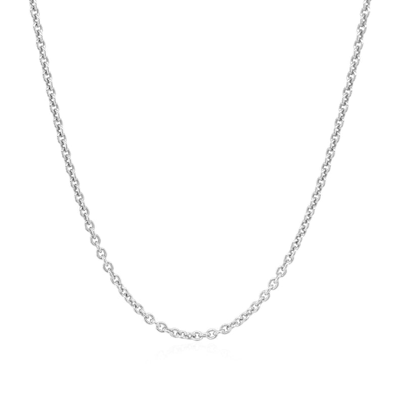 Sterling Silver Rhodium Plated Round Cable Chain (1.80 mm) - Premium Chains - Just $58.99! Shop now at Pulse Designer Fashion