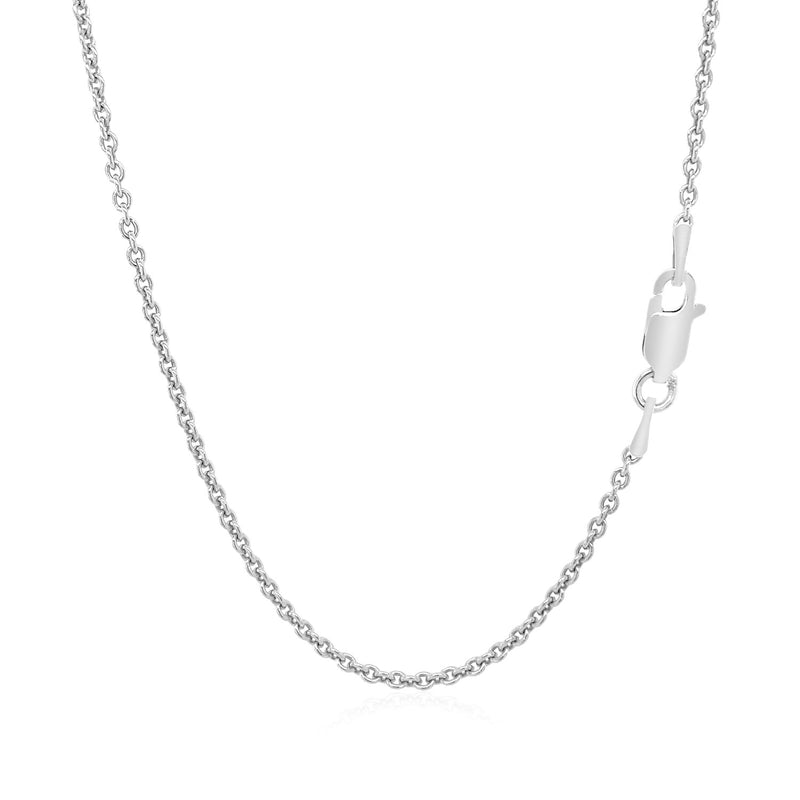 Sterling Silver Rhodium Plated Round Cable Chain (1.80 mm) - Premium Chains - Just $58.99! Shop now at Pulse Designer Fashion