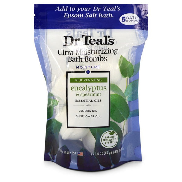 Dr Teal's Ultra Moisturizing Bath Bombs by Dr Teal's Five (5) 1.6 oz Moisture Rejuvinating Bath Bombs with Eucalyptus & Spearmint, Essential Oils, ... - Premium Bath - Just $12! Shop now at Pulse Designer Fashion