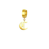 Mister Old English Initial Earrings - Premium Earrings - Just $89.50! Shop now at Pulse Designer Fashion