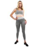 Isalda Seamless Leggings & Sports Bra Set - Grey - Premium Seamless Leggings & Sports Bra Set - Just $99.50! Shop now at Pulse Designer Fashion