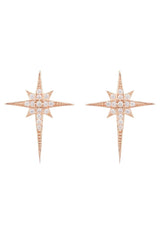 North Star Small Stud Earrings Rosegold - Premium Earrings - Just $85! Shop now at Pulse Designer Fashion