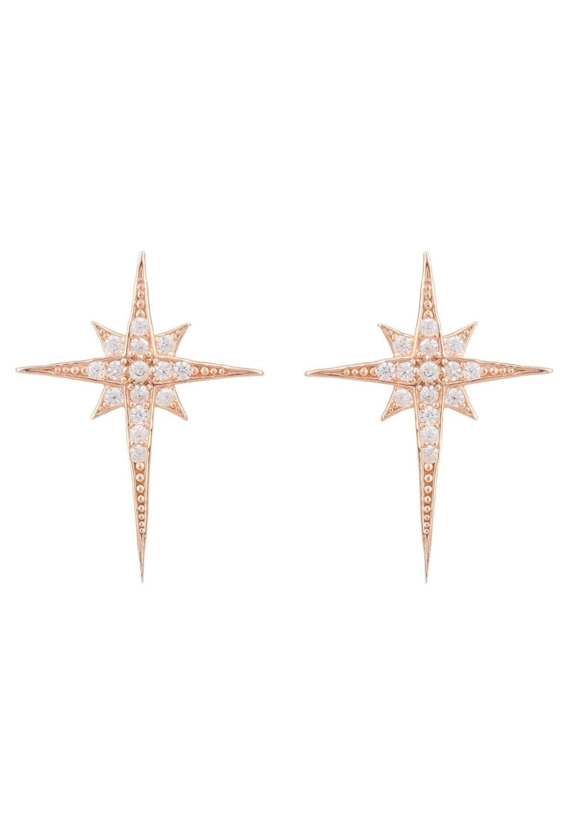 North Star Small Stud Earrings Rosegold - Premium Earrings - Just $85! Shop now at Pulse Designer Fashion