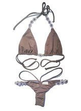 Shanel Triangle Top & Strappy Tango Bottom - Brown - Premium swimwear - Just $145.25! Shop now at Pulse Designer Fashion