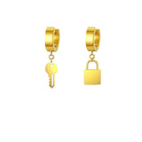 Mister Lock & Key Earrings - Premium Earrings - Just $97.75! Shop now at Pulse Designer Fashion