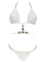 June Strappy Triangle Top & Tango Bottom - White - Premium Swimwear - Just $145.25! Shop now at Pulse Designer Fashion