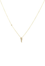 Angel Wing Small Pendant Necklace - Premium Necklaces - Just $125! Shop now at Pulse Designer Fashion