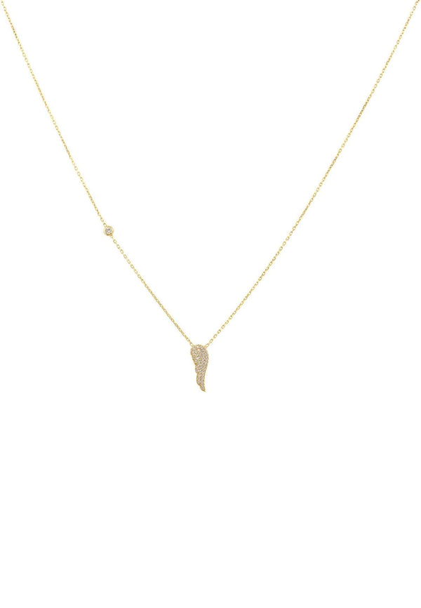 Angel Wing Small Pendant Necklace - Premium Necklaces - Just $125! Shop now at Pulse Designer Fashion