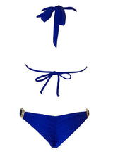 Tina Halter Top & Skimpy Bottom - Blue - Premium swimwear - Just $162.50! Shop now at Pulse Designer Fashion