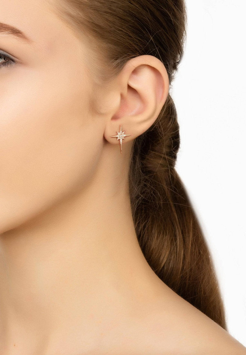 North Star Small Stud Earrings Rosegold - Premium Earrings - Just $85! Shop now at Pulse Designer Fashion