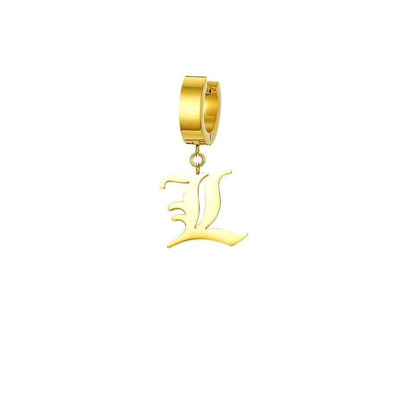 Mister Old English Initial Earrings - Premium Earrings - Just $89.50! Shop now at Pulse Designer Fashion