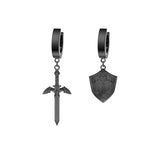 Mister Sword & Shield Earrings - Premium Earrings - Just $92.75! Shop now at Pulse Designer Fashion