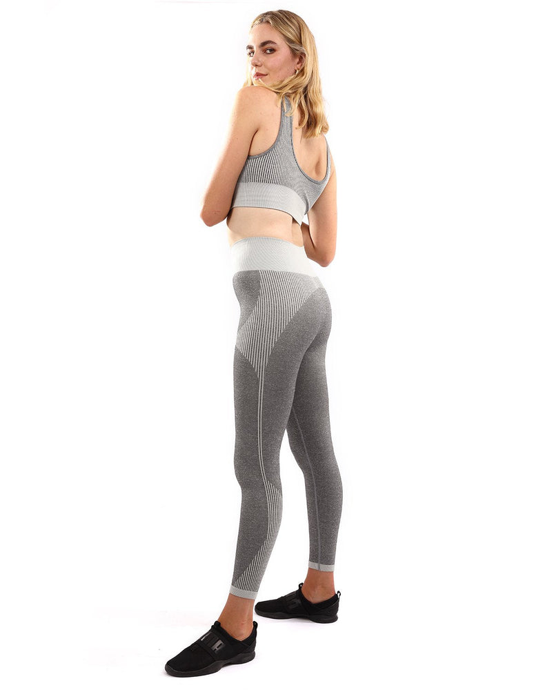 Isalda Seamless Leggings & Sports Bra Set - Grey - Premium Seamless Leggings & Sports Bra Set - Just $99.50! Shop now at Pulse Designer Fashion