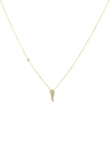 Angel Wing Small Pendant Necklace - Premium Necklaces - Just $125! Shop now at Pulse Designer Fashion