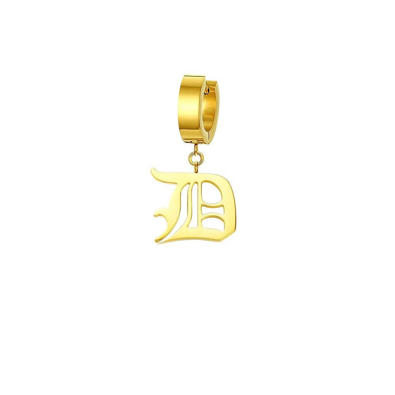 Mister Old English Initial Earrings - Premium Earrings - Just $89.50! Shop now at Pulse Designer Fashion