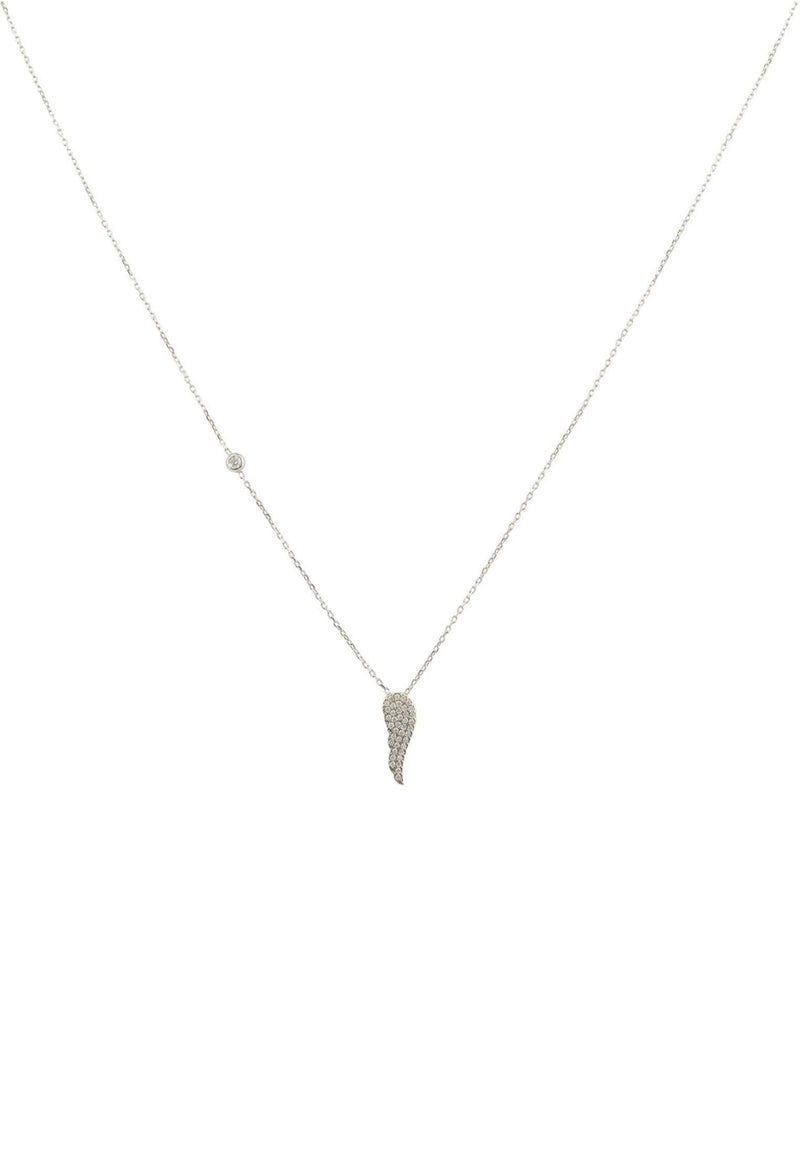 Angel Wing Small Pendant Necklace - Premium Necklaces - Just $125! Shop now at Pulse Designer Fashion