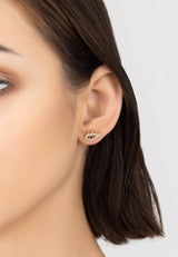 Eye of Horus Stud Earrings Gold - Premium Earrings - Just $53.50! Shop now at Pulse Designer Fashion