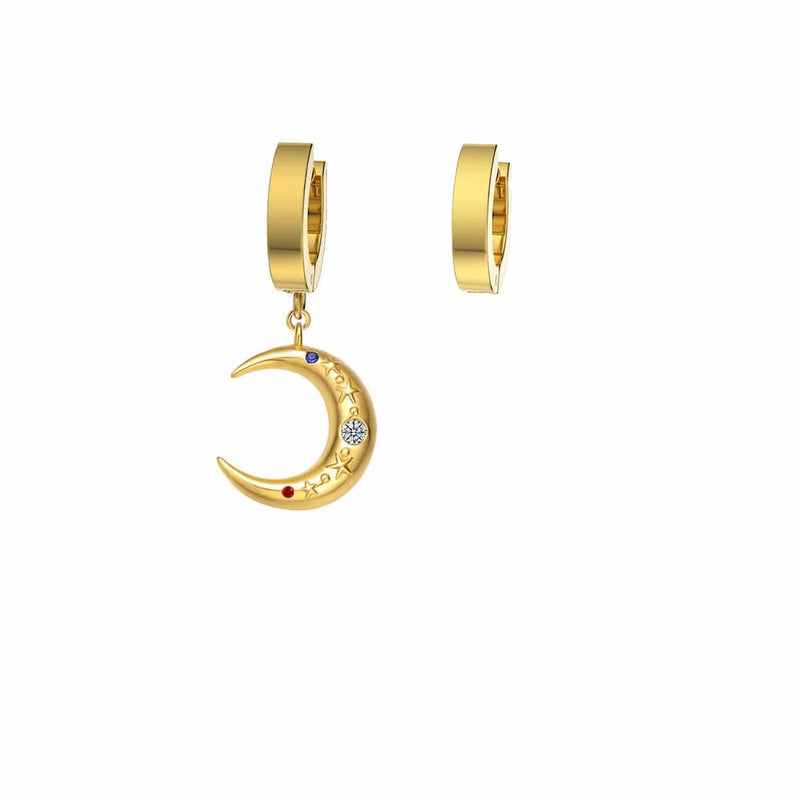 Mister Crescent Earring - Premium Earrings - Just $64.75! Shop now at Pulse Designer Fashion