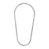 Sterling Silver Gunmetal Finish Byzantine Chain Necklace - Premium Necklaces - Just $623.99! Shop now at Pulse Designer Fashion