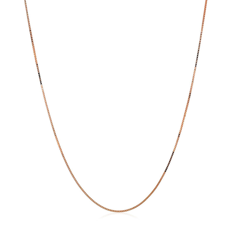 14k Rose Gold Classic Box Chain 0.45mm - Premium Chains - Just $104.99! Shop now at Pulse Designer Fashion