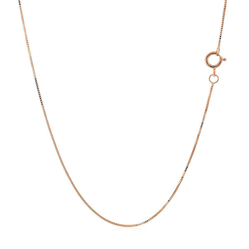 14k Rose Gold Classic Box Chain 0.45mm - Premium Chains - Just $104.99! Shop now at Pulse Designer Fashion