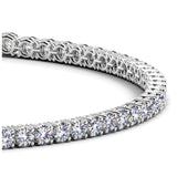 14k White Gold Round Diamond Tennis Bracelet (3 cttw) - Premium Bracelets - Just $8505.99! Shop now at Pulse Designer Fashion