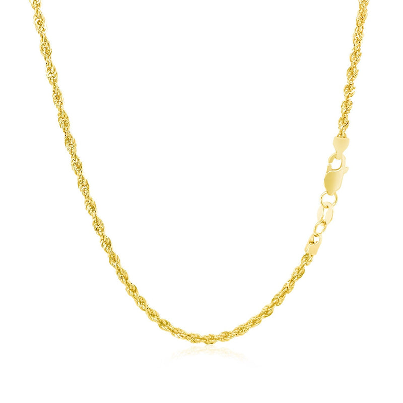 2.0mm 14k Yellow Gold Light Rope Chain - Premium Chains - Just $251.99! Shop now at Pulse Designer Fashion