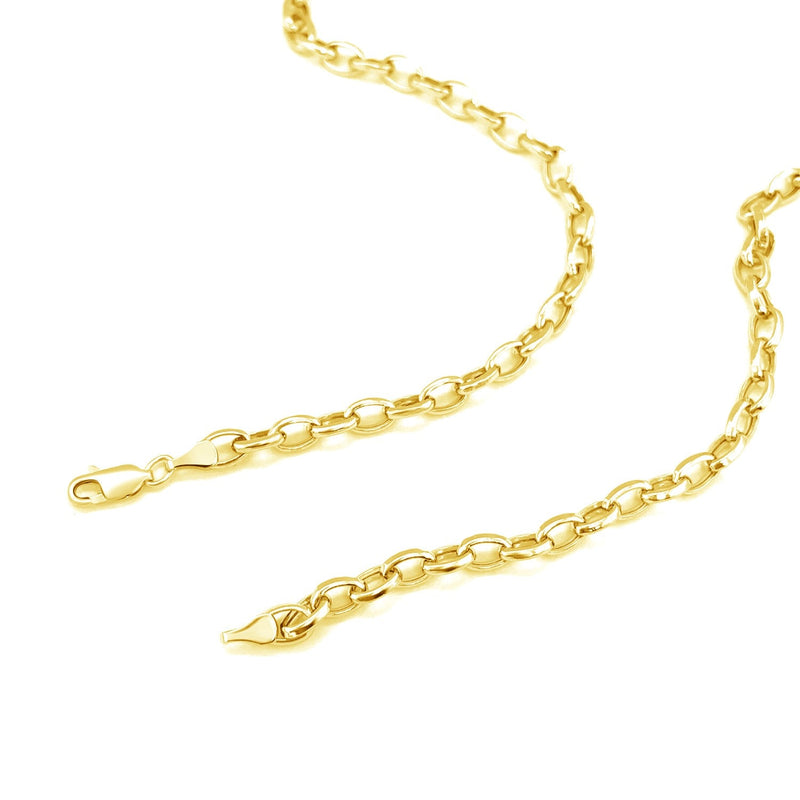 4.6mm 14k Yellow Gold Oval Rolo Chain - Premium Chains - Just $941.99! Shop now at Pulse Designer Fashion