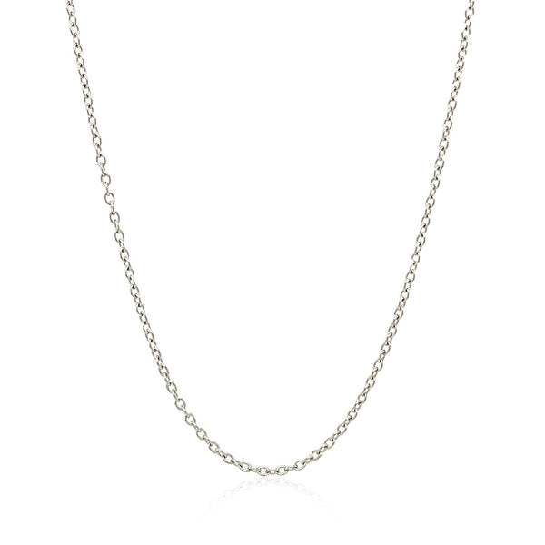 18k White Gold Round Cable Chain 1.5mm - Premium Chains - Just $483.99! Shop now at Pulse Designer Fashion