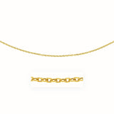 3.5mm 14k Yellow Gold Pendant Chain with Textured Links - Premium Chains - Just $548.99! Shop now at Pulse Designer Fashion