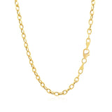 3.5mm 14k Yellow Gold Pendant Chain with Textured Links - Premium Chains - Just $548.99! Shop now at Pulse Designer Fashion