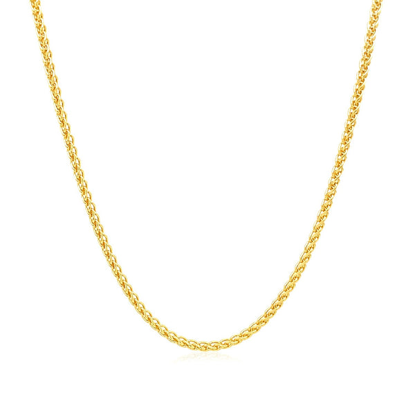 14k Yellow Gold Round Wheat Chain 1.5mm - Premium Chains - Just $676.99! Shop now at Pulse Designer Fashion