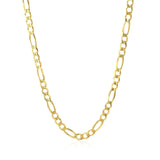 3.8mm 14k Yellow Gold Solid Figaro Chain - Premium Chains - Just $1021.99! Shop now at Pulse Designer Fashion