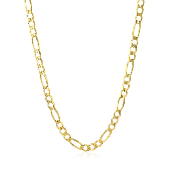 3.8mm 14k Yellow Gold Solid Figaro Chain - Premium Chains - Just $1021.99! Shop now at Pulse Designer Fashion