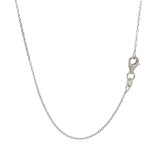 14k White Diamond Cut Cable Link Chain 0.8mm - Premium Chains - Just $153.99! Shop now at Pulse Designer Fashion