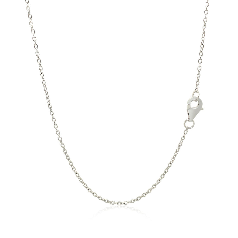 Sterling Silver Flip Flop Necklace with Cubic Zirconias - Premium Necklaces - Just $93.99! Shop now at Pulse Designer Fashion