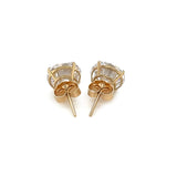 14k Yellow Gold 8.0mm Round CZ Stud Earrings - Premium Earrings - Just $149.99! Shop now at Pulse Designer Fashion