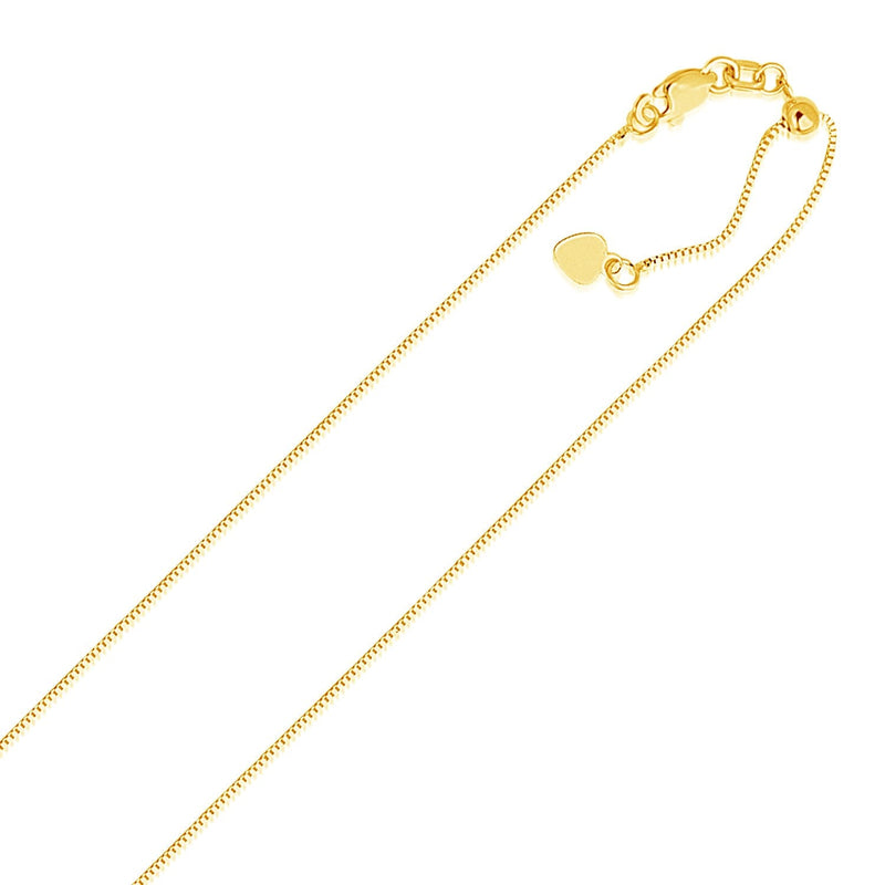 14k Yellow Gold Adjustable Box Chain 0.7mm - Premium Chains - Just $336.99! Shop now at Pulse Designer Fashion