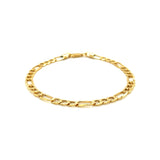 4.6mm 14k Yellow Gold Lite Figaro Bracelet - Premium Bracelets - Just $400.99! Shop now at Pulse Designer Fashion