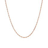 14k Rose Gold Singapore Chain 1.0mm - Premium Chains - Just $137.99! Shop now at Pulse Designer Fashion