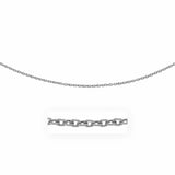 3.5mm 14k White Gold Pendant Chain with Textured Links - Premium Chains - Just $633.99! Shop now at Pulse Designer Fashion