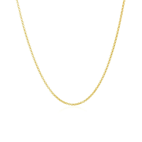 14k Yellow Gold Diamond Cut Rolo Chain 1.1mm - Premium Chains - Just $235.99! Shop now at Pulse Designer Fashion