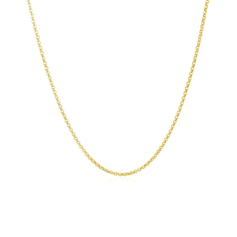 14k Yellow Gold Diamond Cut Rolo Chain 1.1mm - Premium Chains - Just $235.99! Shop now at Pulse Designer Fashion